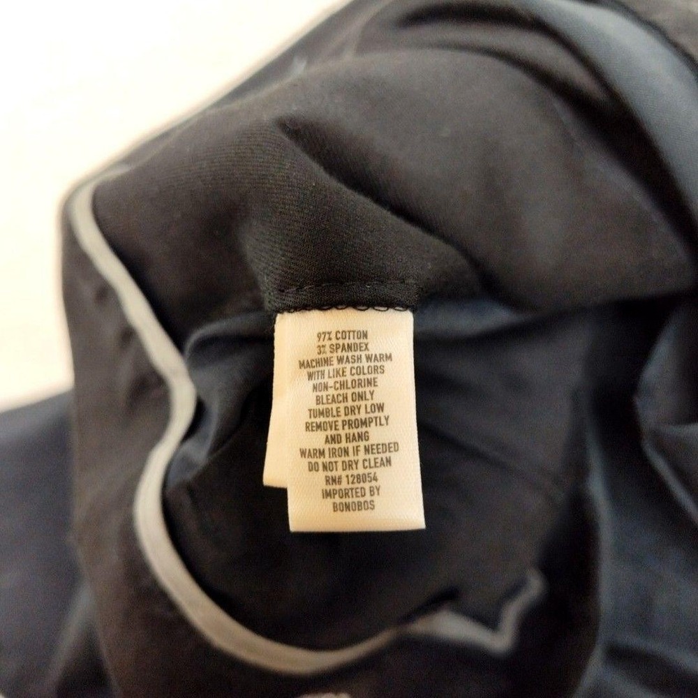 Bonobos Pants Mens 36x30 Black Chino Slim Stretch Tuesday Workday Warrior Work - Picture 9 of 14